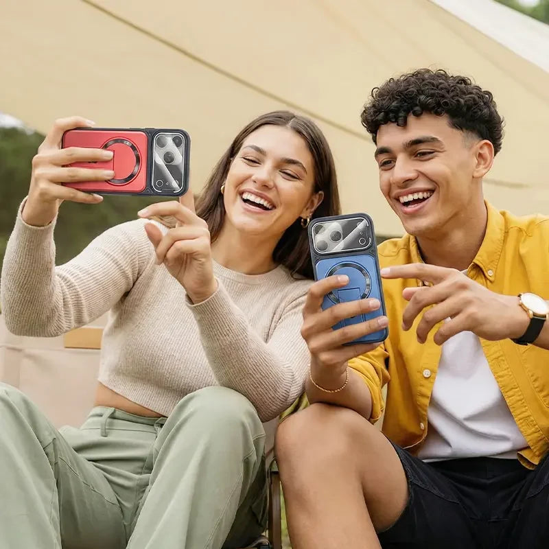 2-in-1 iPhone Case with Hidden Kickstand & Camera Lens Protection – Hands-Free Viewing Made Easy