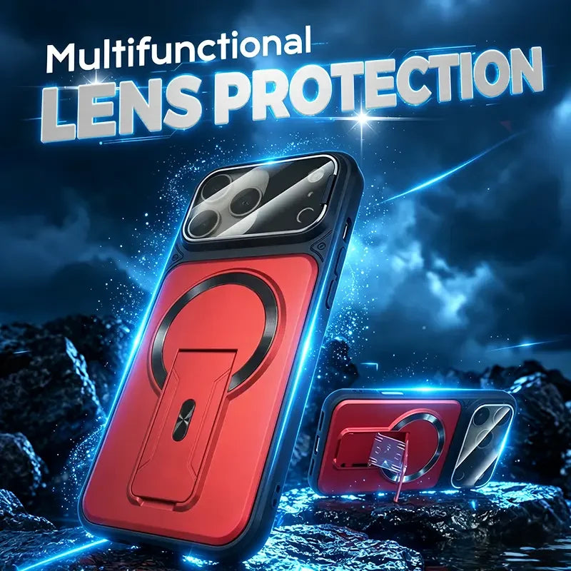 2-in-1 iPhone Case with Hidden Kickstand & Camera Lens Protection – Hands-Free Viewing Made Easy
