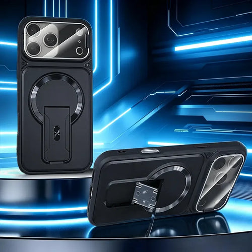 2-in-1 iPhone Case with Hidden Kickstand & Camera Lens Protection – Hands-Free Viewing Made Easy