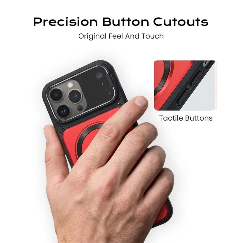 2-in-1 iPhone Case with Hidden Kickstand & Camera Lens Protection – Hands-Free Viewing Made Easy