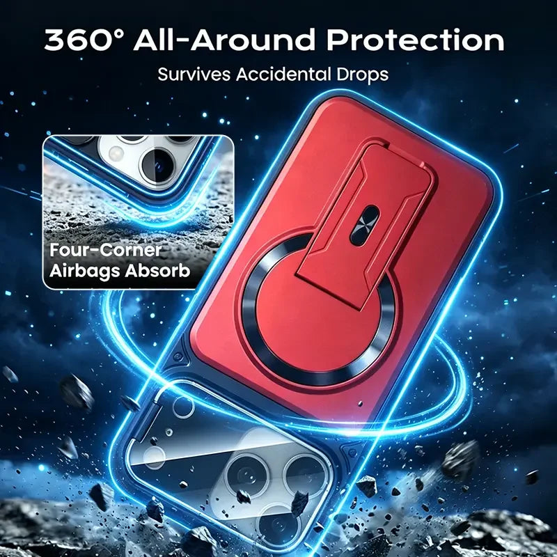 2-in-1 iPhone Case with Hidden Kickstand & Camera Lens Protection – Hands-Free Viewing Made Easy